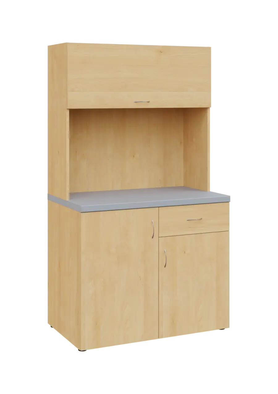 KUCH - SIMPLE 3 kuchyňka s výklopem (lednice), 1800x1000x6000 mm, javor horský